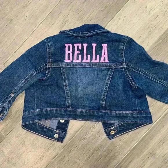 Baby Girl Custom BELLA Jean Jacket - Picture 1 of 3